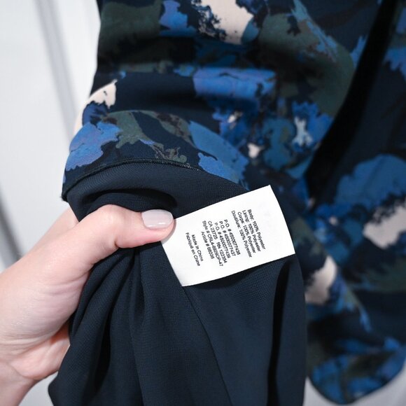 Wilfred Aritizia Aubagne Print Tie Front Midi Dress Size 0 NWT - Picture 11 of 12